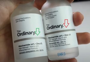 original & fake niacinamide ordinary serum